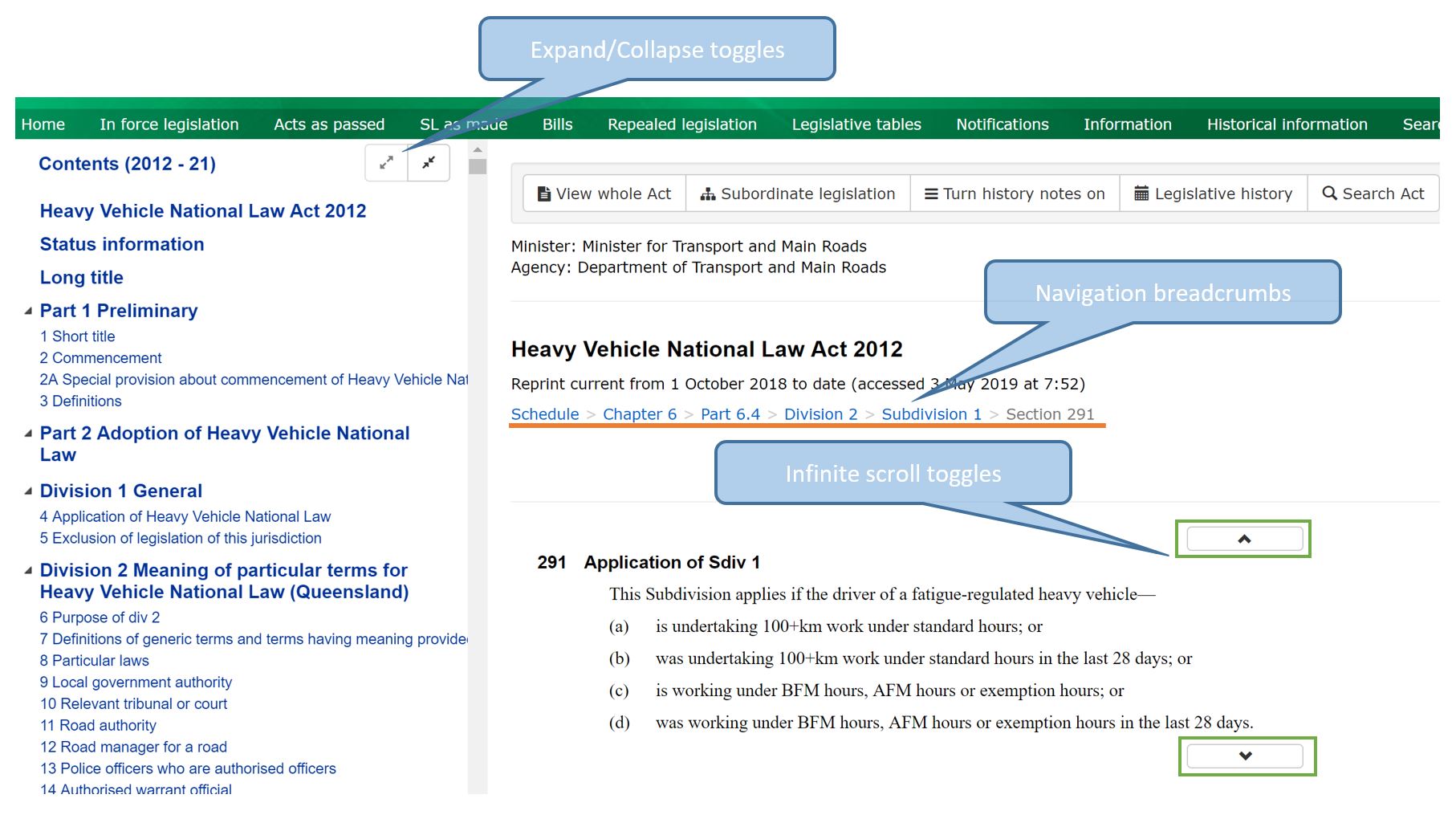 New website navigation tools