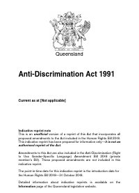 Anti discrimination law victoria