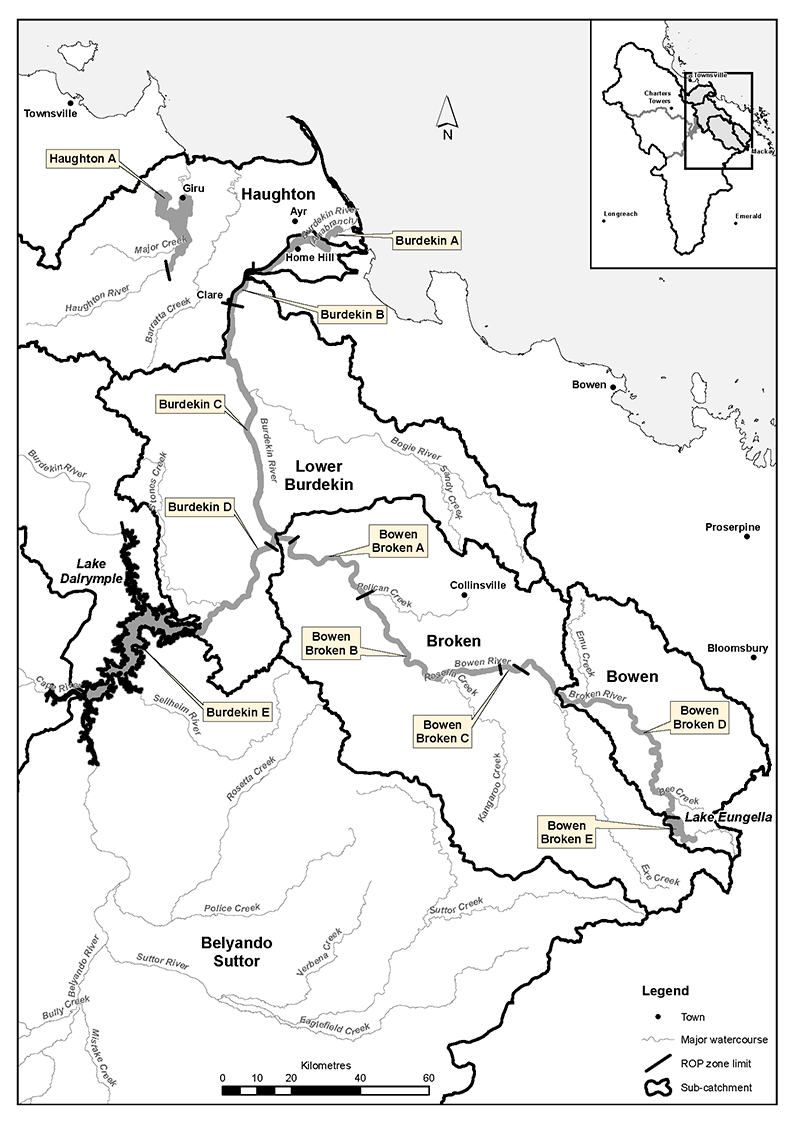 Water management area zones map