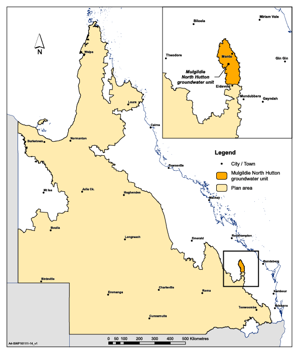Map of Mulgildie North Hutton groundwater unit