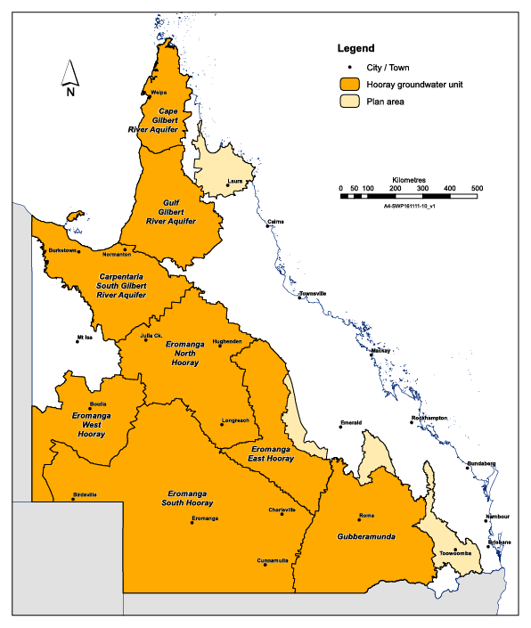 Map of Hooray groundwater unit