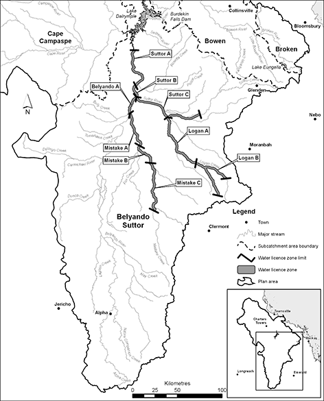 Water licence zone map