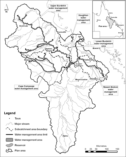 Water management areas map