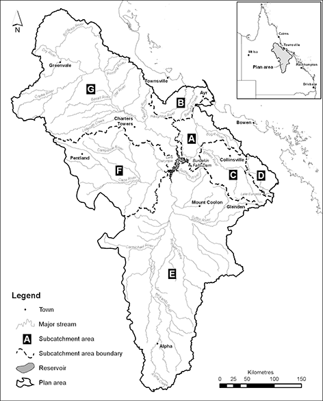 Subcatchment areas map