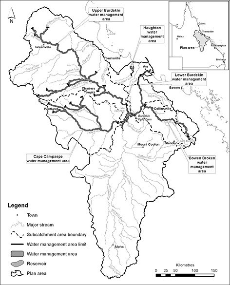 Water management areas map