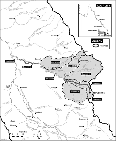 Gowrie and Oakey Creek water management area