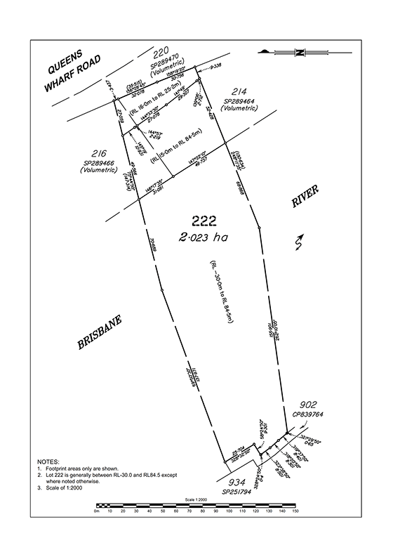 Plan of declared land