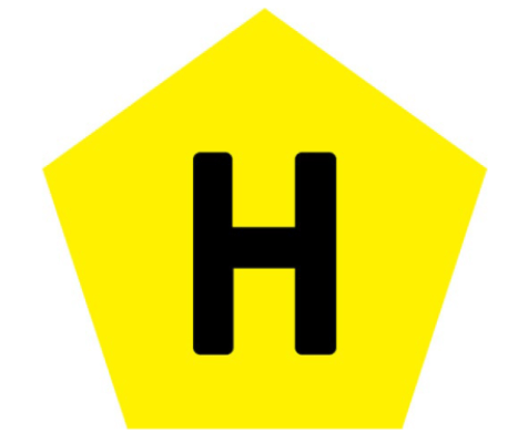 Example of label required for hydrogen-powered vehicle