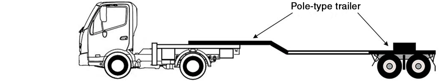 Example of a pole-type trailer