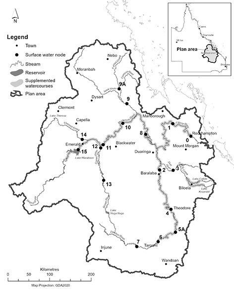 map of surface water node location