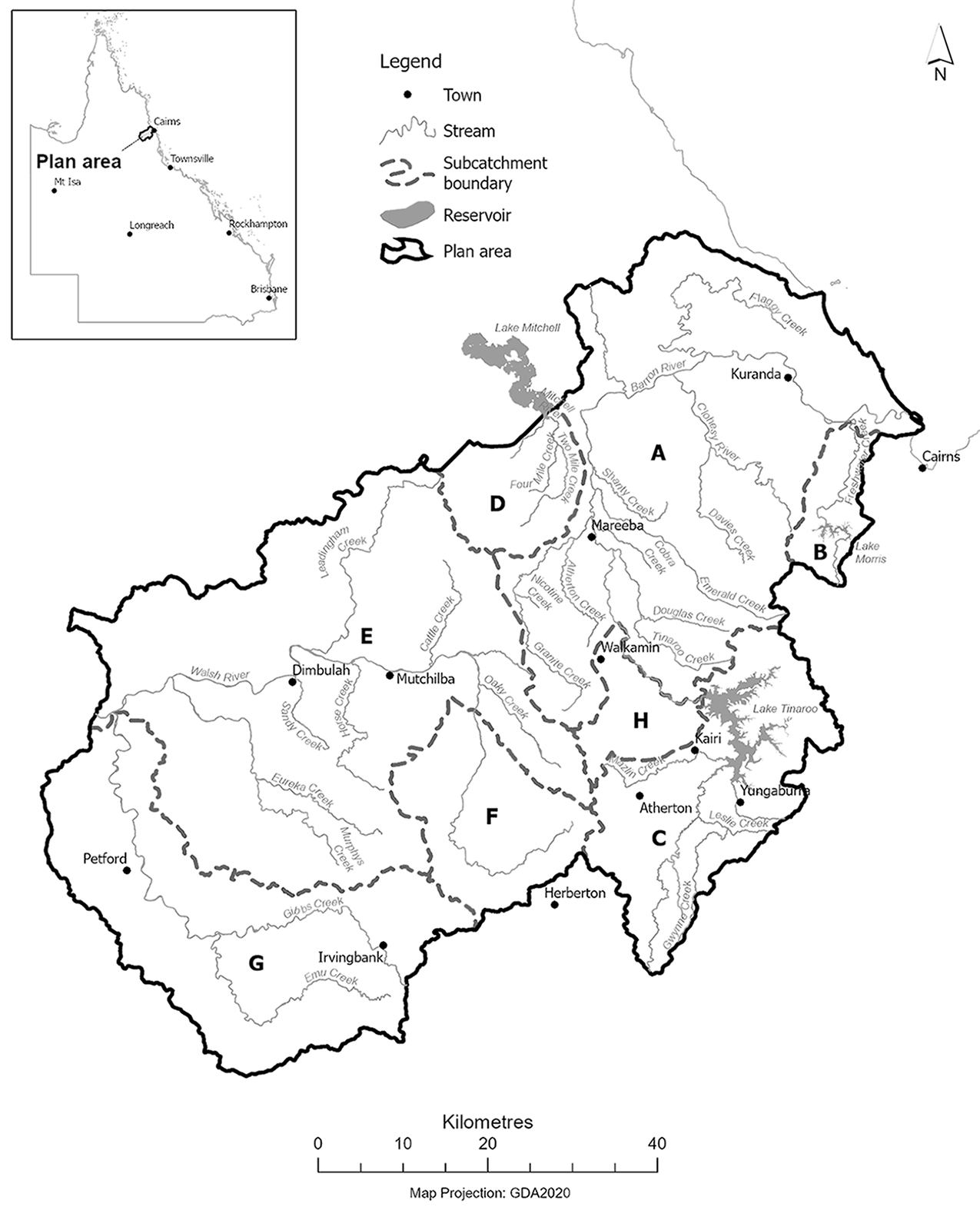 subcatchment areas