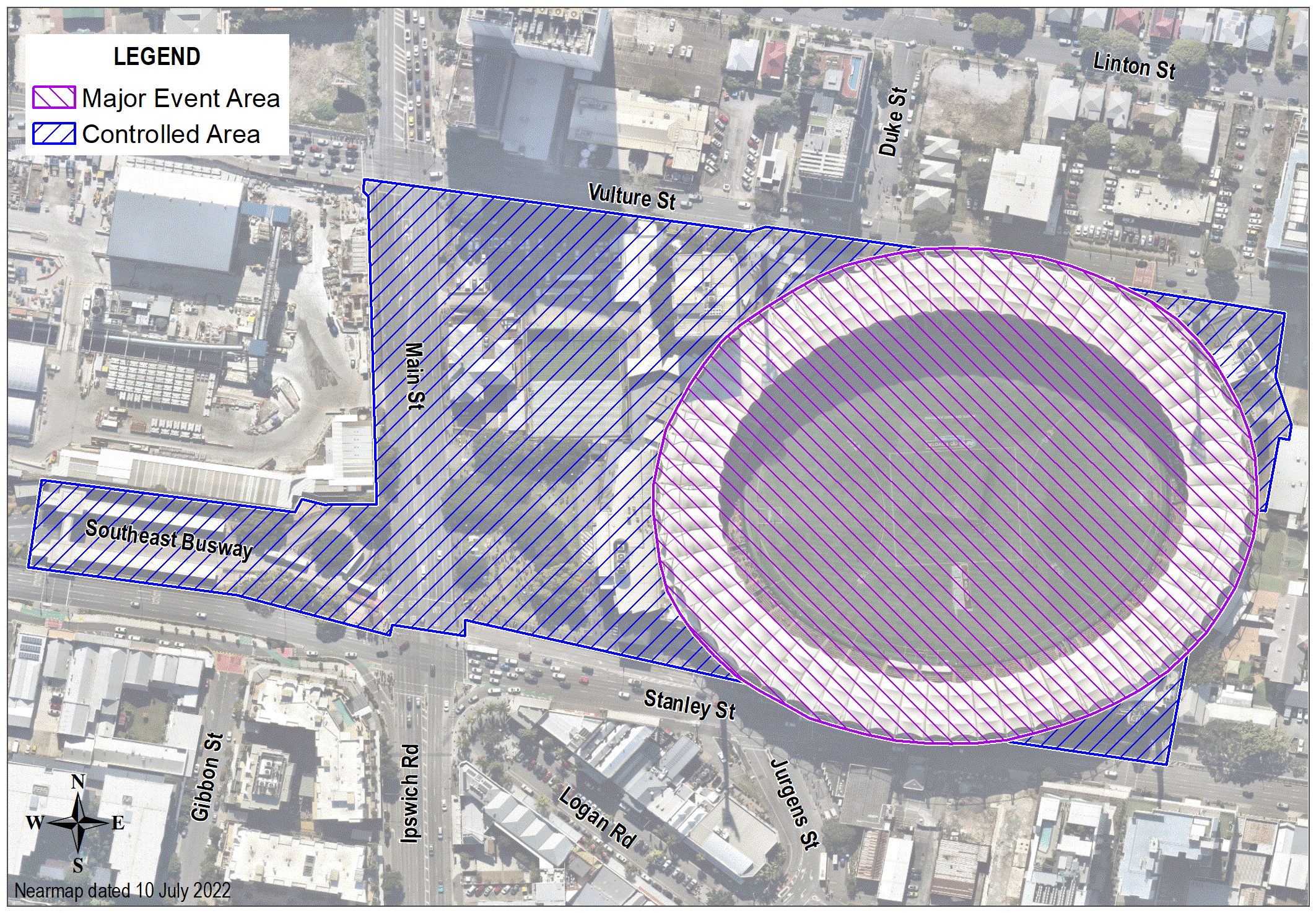 Map of Brisbane Cricket Ground