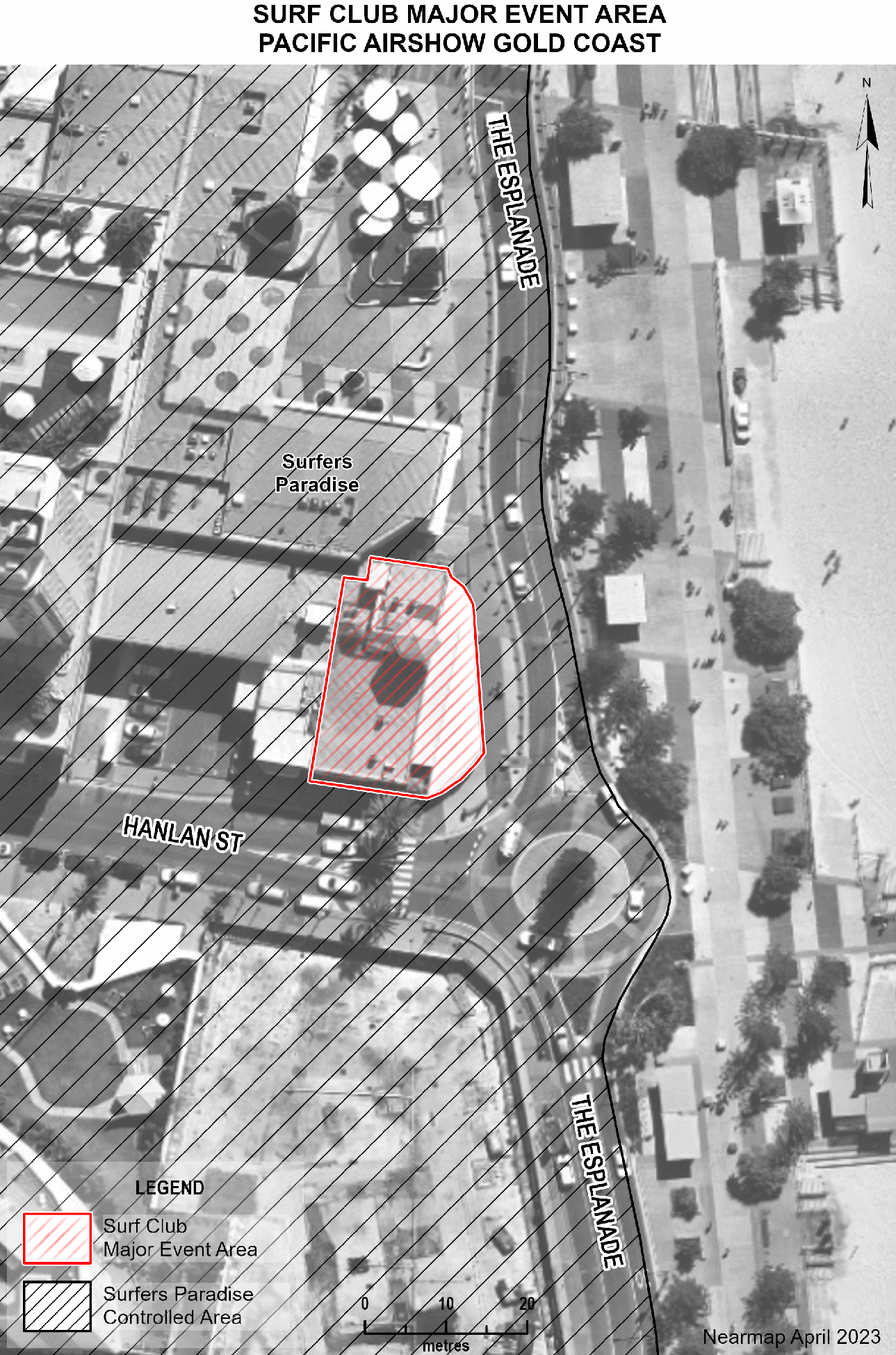map of Surf Club major event area
