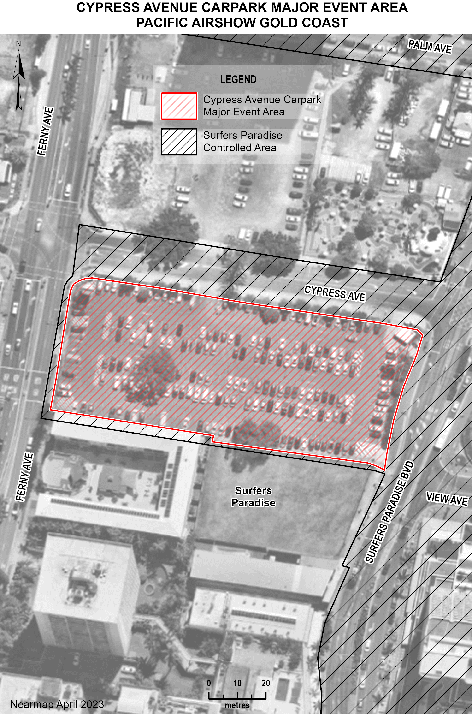 image of the major event area for the Cypress Avenue Carpark