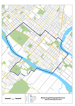 Map of Maryborough Designated Business and Community Precinct
