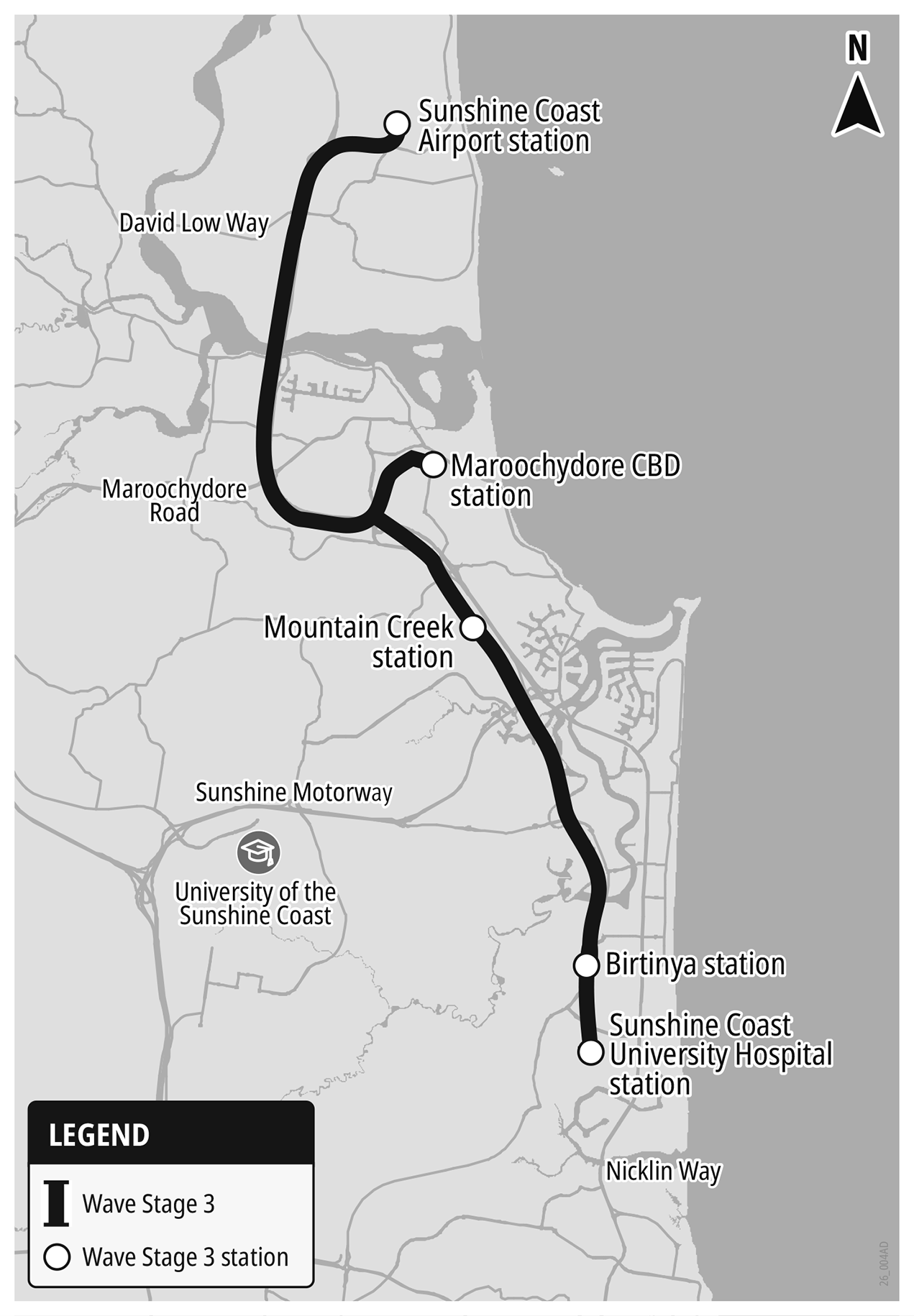 Map of Wave Stage 3 service