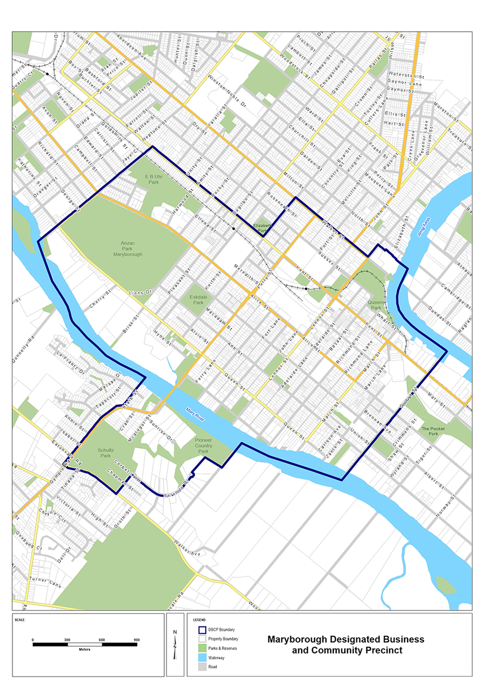 Map of Maryborough DBCP