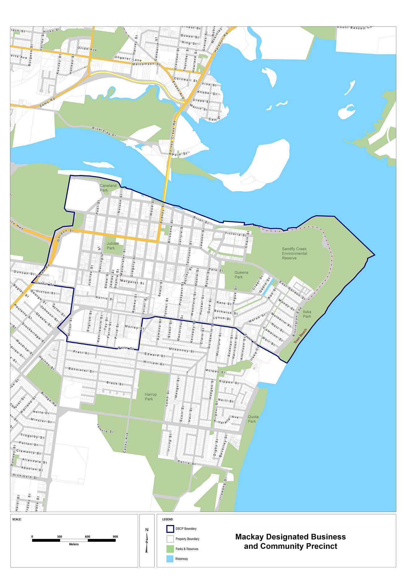 Map of Mackay DBCP