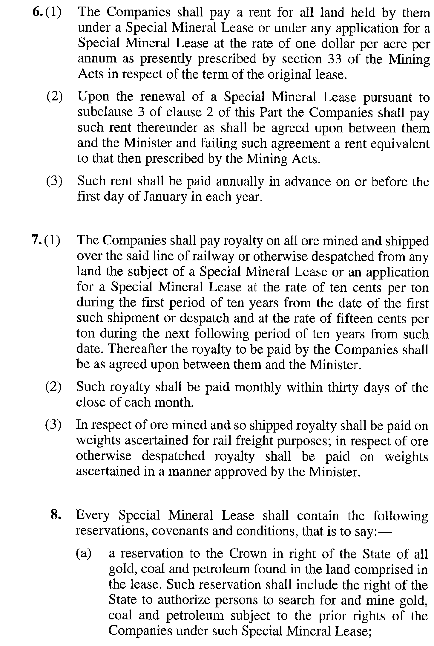 scan of agreement text