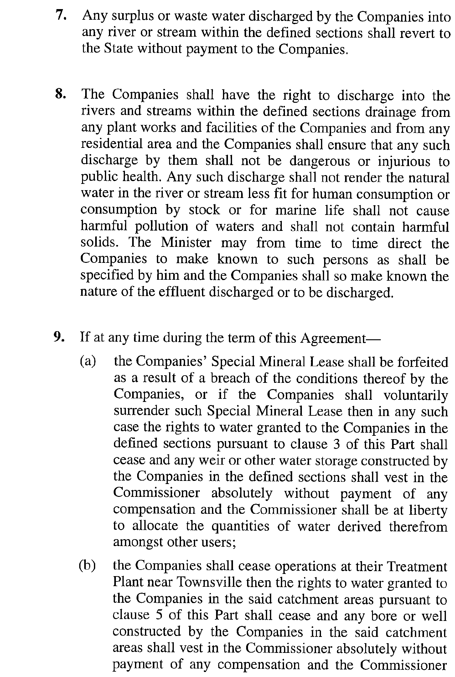 scan of agreement text