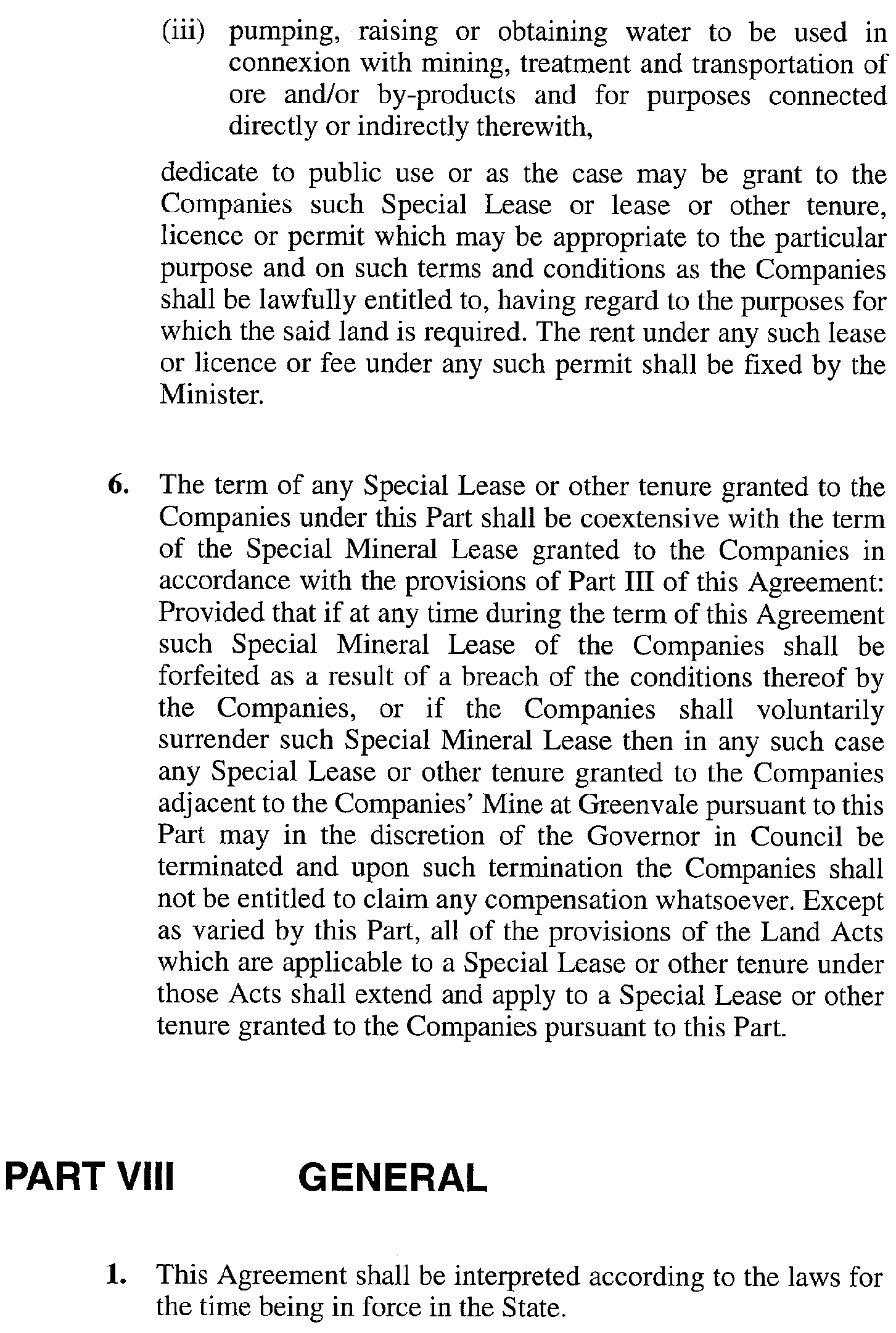 scan of agreement text