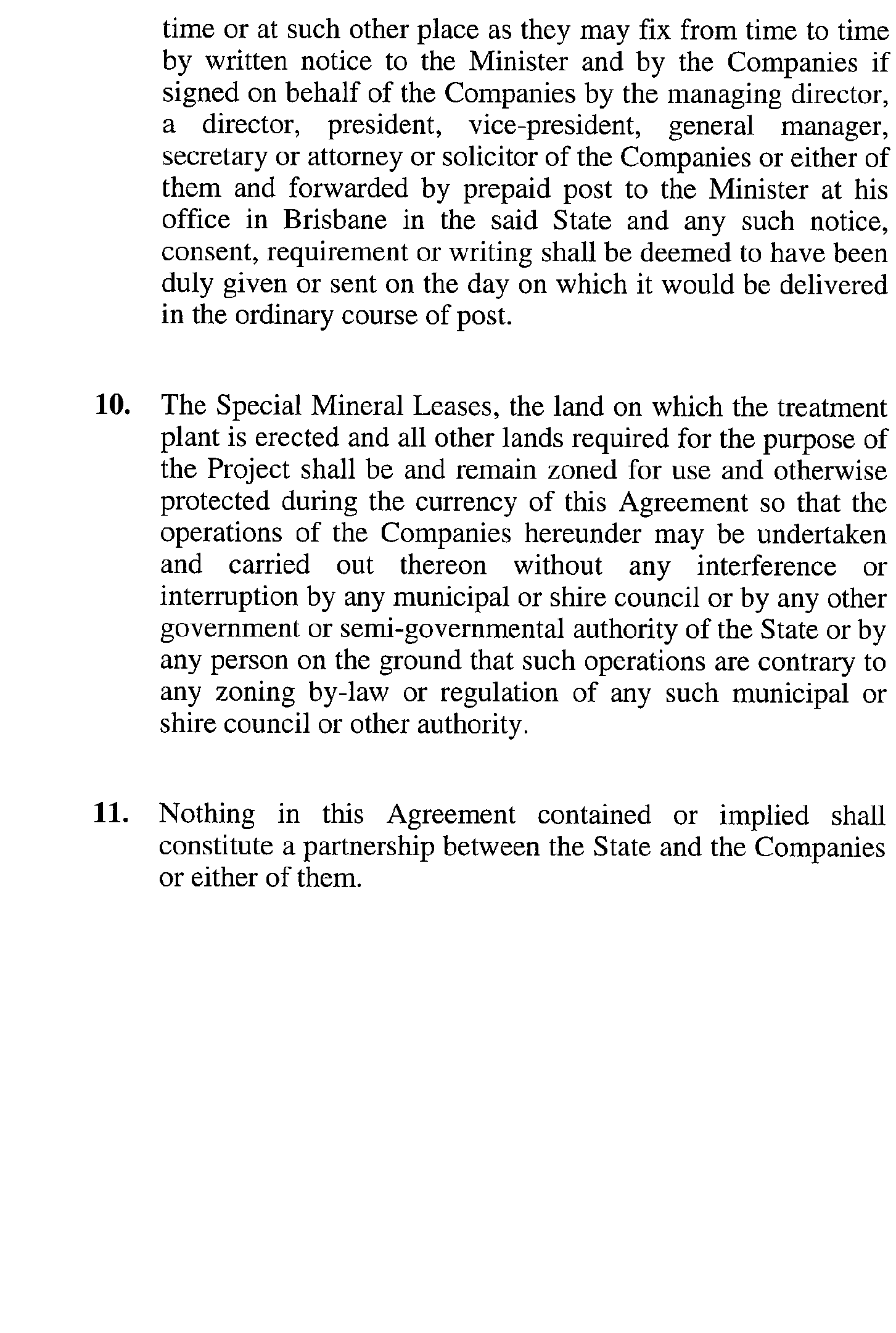 scan of agreement text