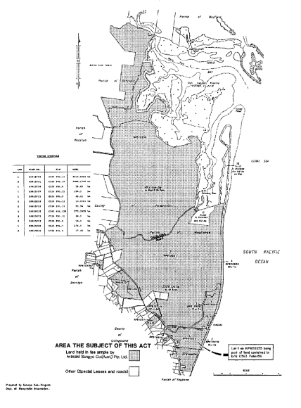 map of the area the subject of this Act