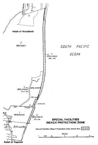 map of special facilities (beach protection) zone